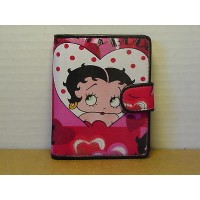 Betty Boop Bi-fold Wallet Sm #07 Hearts Design Red & White