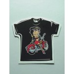 Betty Boop T-shirt Winking On Her Motorcycle Size Small