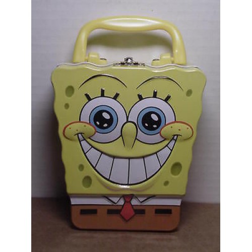 Vintage Lunch Box, Spongebob Squarepants, Tin, 3D Design. 