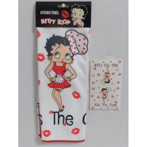 BETTY BOOP KISS THE COOK KITCHEN TOWEL 